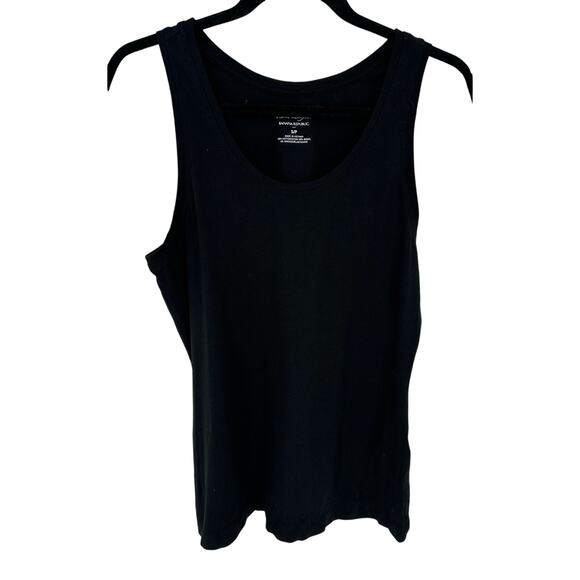 Banana Republic Timeless Tee Black Sleeveless Crew Neck Cotton Stretch Casual S - Picture 1 of 5